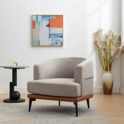 Merax Modern  Barrel Chair Upholstered Accent Chair