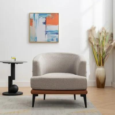 Merax Modern  Barrel Chair Upholstered Accent Chair