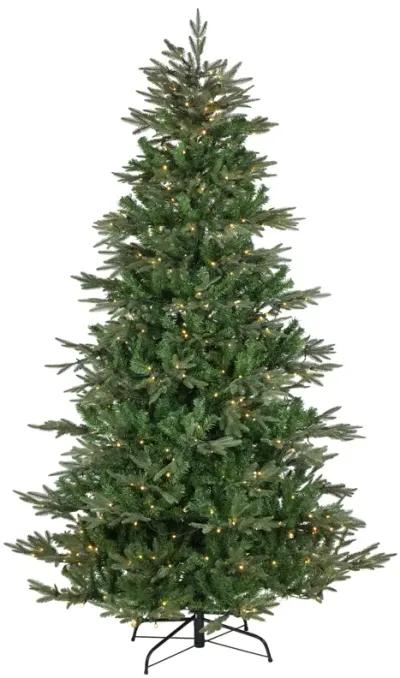 7.5' Pre-Lit Hudson Fir Artificial Christmas Tree  Warm White LED Lights