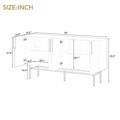 Merax Modern Elegant 4-door Sideboard Buffet Cabinet