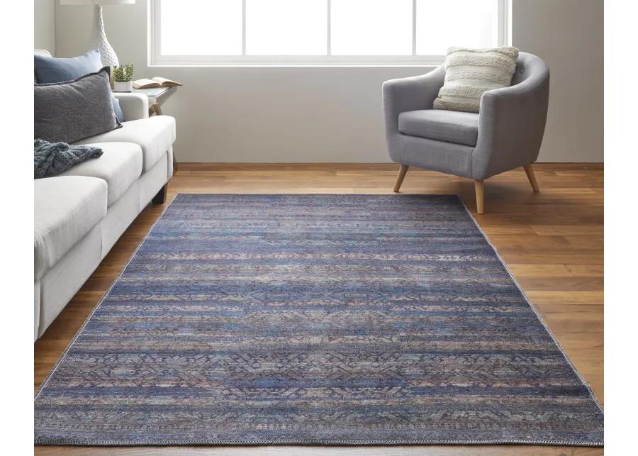 Voss 39H3F Blue/Purple/Brown 2'7" x 8' Rug