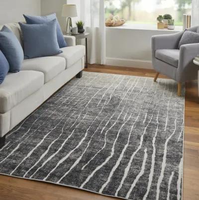 Kano 39LIF Black/Gray/Ivory 5'3" x 7'6" Rug