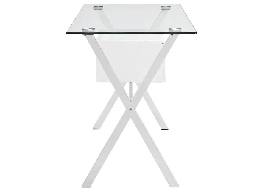 Modway Stasis Glass Top Office Desk