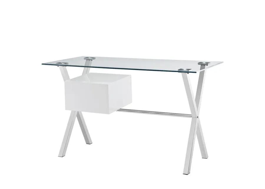 Modway Stasis Glass Top Office Desk