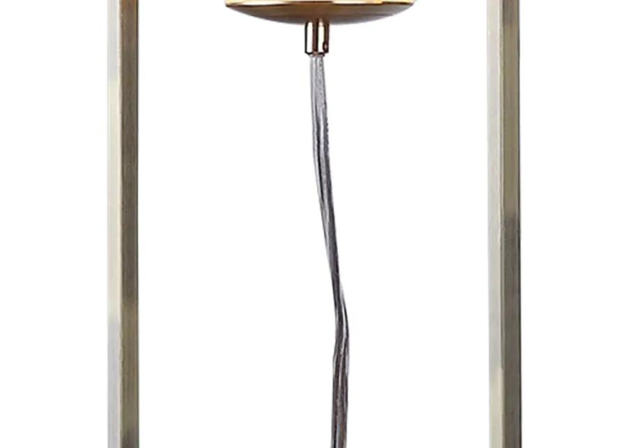 Jim 22 Inch Table Lamp, LED Light, Metal Body, Modern Globe Shade, Brass-Benzara