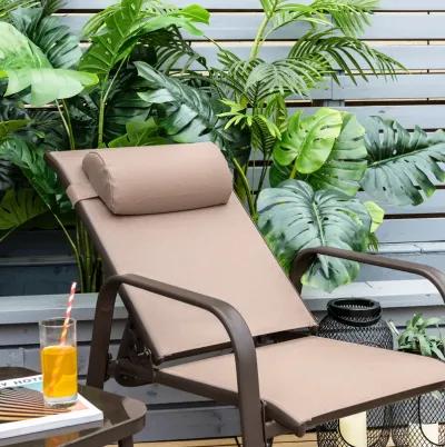 3 Pieces Patio Bistro Furniture Set with Adjustable Backrest