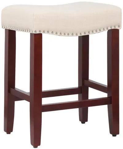 WestinTrends 24" Upholstered Saddle Seat Counter Stool (Set of 2)