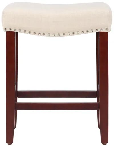 WestinTrends 24" Upholstered Saddle Seat Counter Stool (Set of 2)