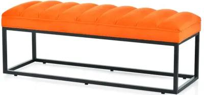 Metal Base Upholstered Bench For Bedroom For Entryway