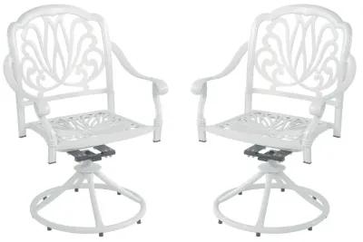 MONDAWE Patio Outdoor Aluminum Dining Swivel Rocker Chairs, Cast Aluminum Swivel Bar Stools (Set of 2)