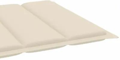 vidaXL Sun Lounger Cushion Cream 78.7"x19.7"x1.6" Fabric