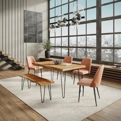 Jofran Nature's Edge Solid Acacia 60 Modern Live Edge Dining Table