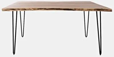 Jofran Nature's Edge Solid Acacia 60 Modern Live Edge Dining Table