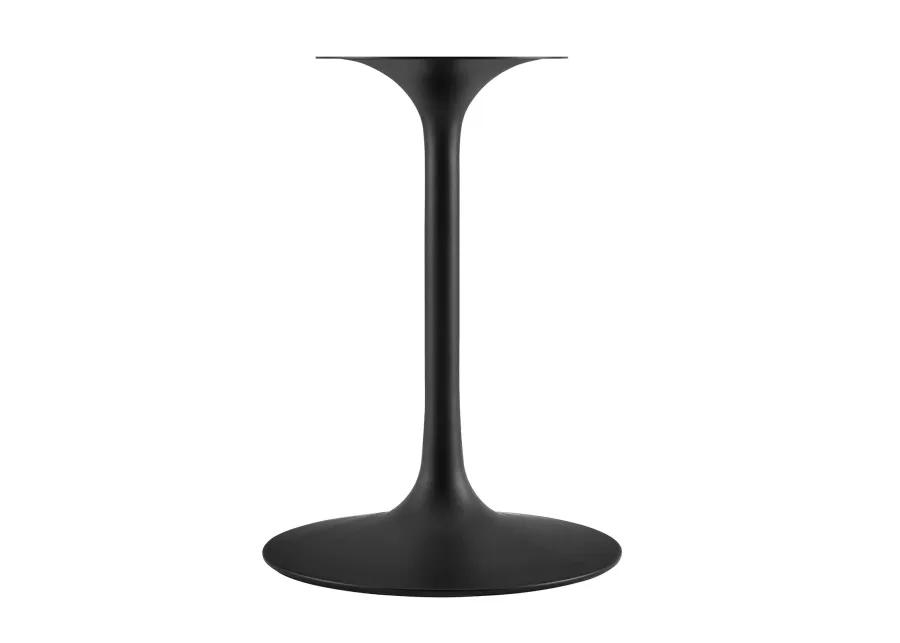 Modway - Lippa 28" Round Wood Grain Dining Table Black Natural