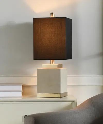 Soft Brass & Cement Table Lamp