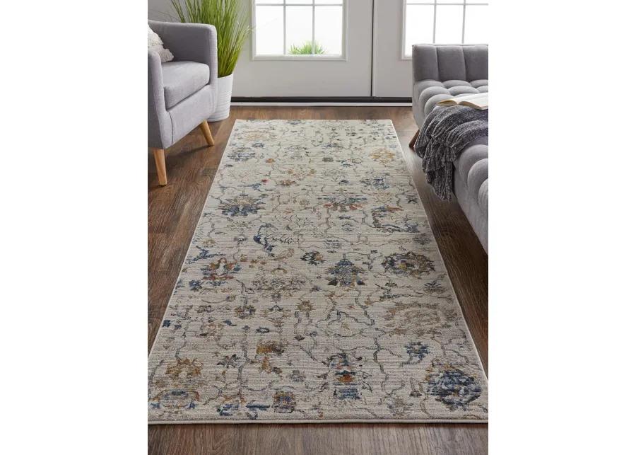 Kaia 39HRF Blue/Orange/Ivory 3' x 8' Rug