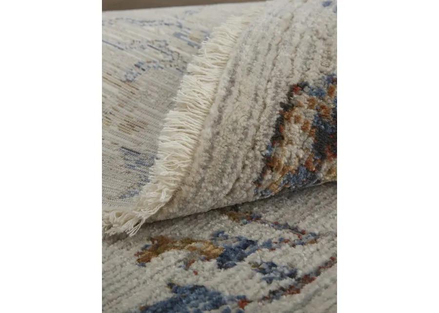 Kaia 39HRF Blue/Orange/Ivory 3' x 8' Rug