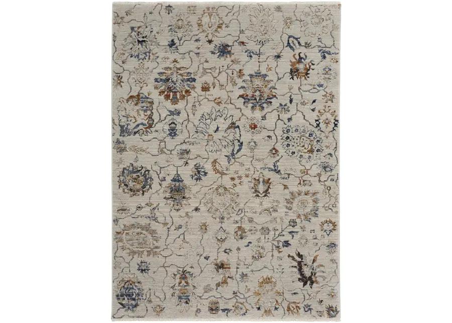 Kaia 39HRF Blue/Orange/Ivory 3' x 8' Rug