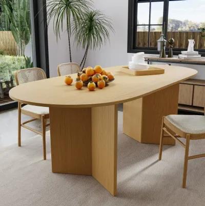 67 Brix Modern Black Oak Wood Oval Dining Table (Seats 6)