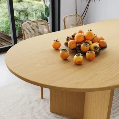 67 Brix Modern Black Oak Wood Oval Dining Table (Seats 6)