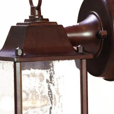 Homezia Dark Brown Hanging Waterfall Glass Lantern Wall Light