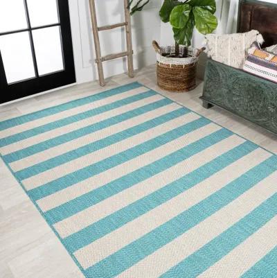 Negril Two Tone Wide Stripe Indoor/Outdoor Area Rug