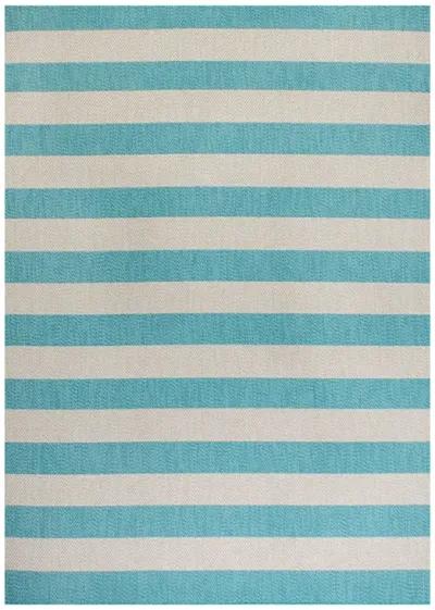 Negril Two Tone Wide Stripe Indoor/Outdoor Area Rug