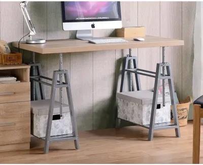 Adjustable Height Writing Desk with Sturdy Metal Base