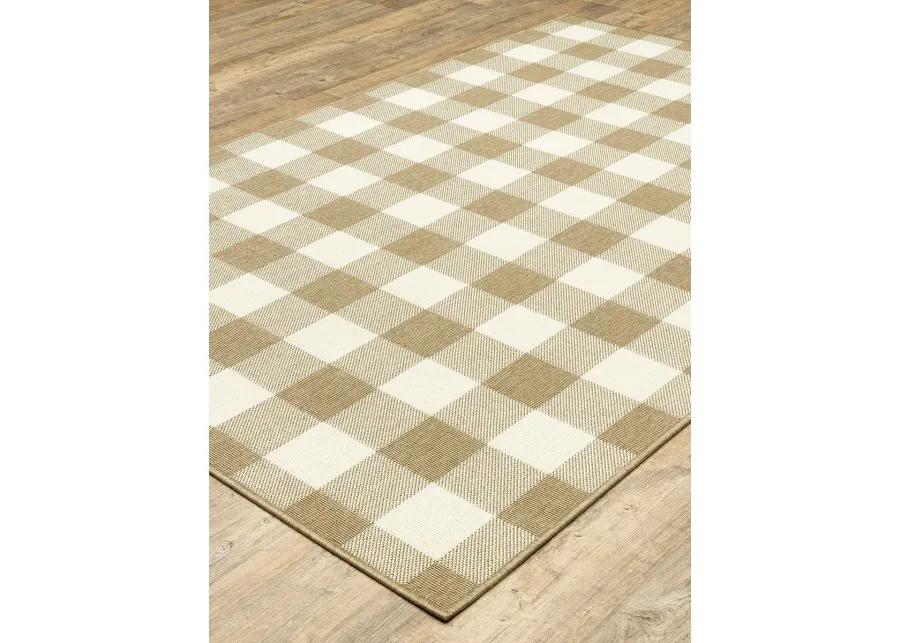 Marina 1'9" x 3'9" Tan Rug