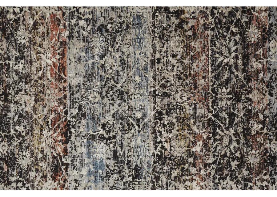 Caprio 3962F Gray/Black/Red 2'6" x 10' Rug