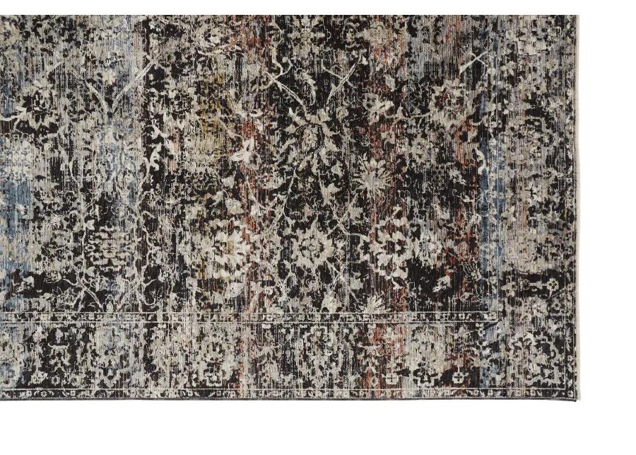 Caprio 3962F Gray/Black/Red 2'6" x 10' Rug