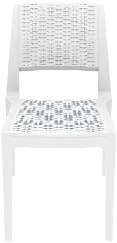 34" Gray Outdoor Patio Wickerlook Dining Chair