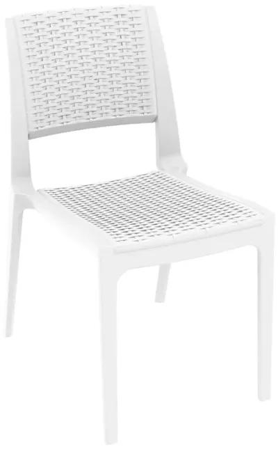 34" Gray Outdoor Patio Wickerlook Dining Chair