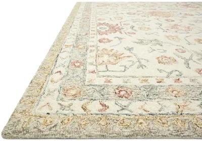 Norabel NOR03 Ivory/Rust 5' x 7'6" Rug