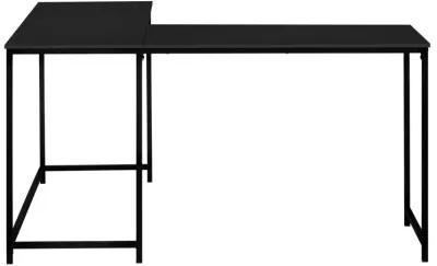 Monarch Specialties I 7394 Computer Desk, Home Office, Corner, 58"L, L Shape, Work, Laptop, Metal, Laminate, Black, Contemporary, Modern