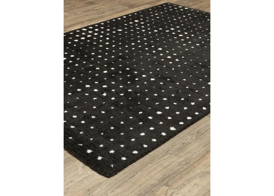 Galileo 6'7" x 9'6" Black Rug