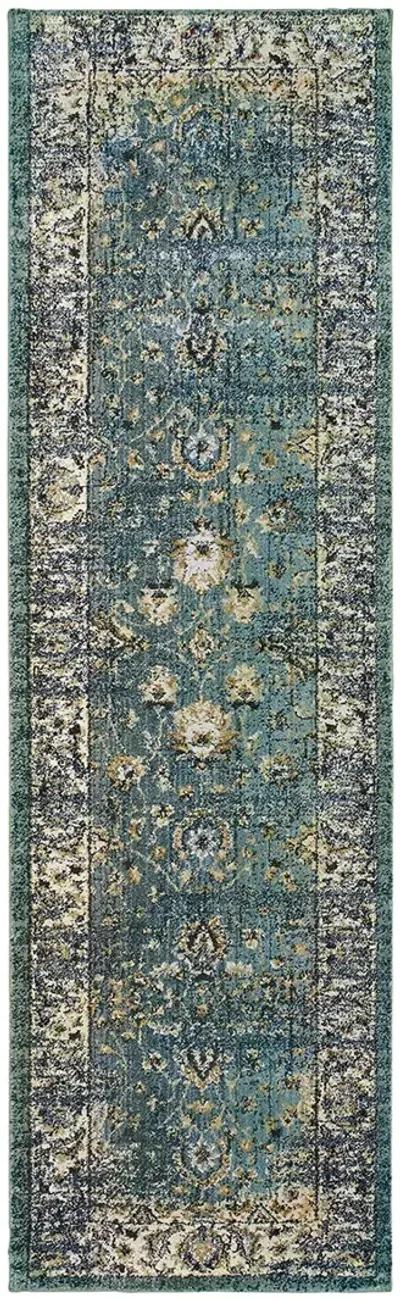 Empire 2'3" x 7'6" Blue Rug