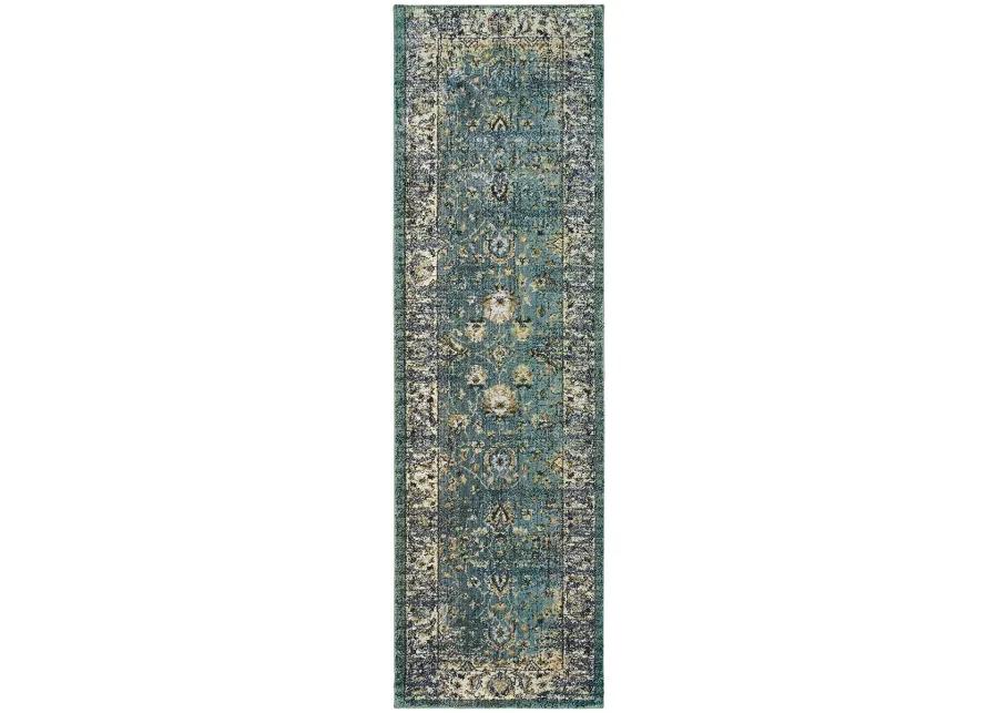 Empire 2'3" x 7'6" Blue Rug