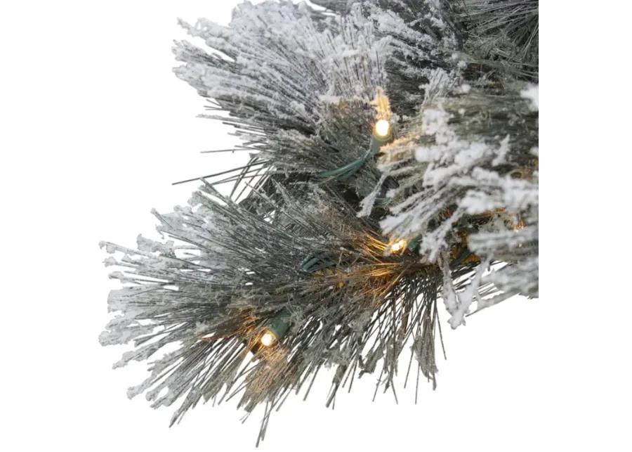 7.5' Pre-Lit Full Black Spruce Artificial Christmas Tree - Clear LED Lights