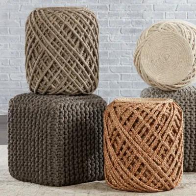 SCANDINAVIA POUF CYL Semolina