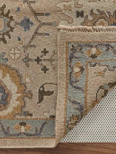 Corbitt 0613F 9'6" x 13'6" Tan/Blue/Gold Rug