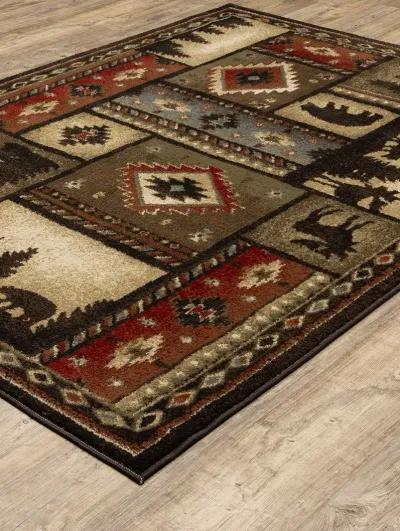 Woodlands 1'10" x 3' Black Rug