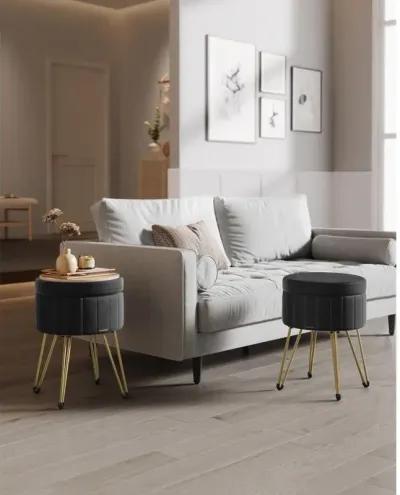 Vanity Stool Chair with Storage - Stylish and Functional Makeup Seat with Hidden Storage