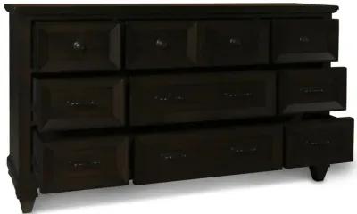 New Classic Furniture Furniture Sevilla Solid Wood 9-Drawer Dresser in Walnut