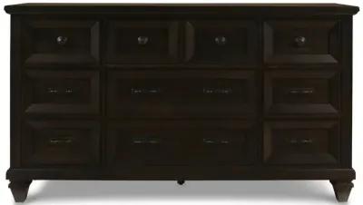 New Classic Furniture Furniture Sevilla Solid Wood 9-Drawer Dresser in Walnut