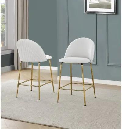 White counter height chairs (Set of 2)