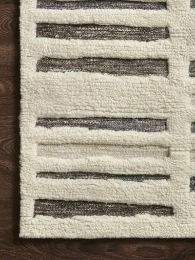 Bennett BEN01 Ivory/Charcoal 5'6" x 8'6" Rug