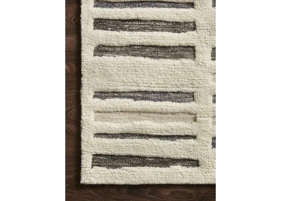 Bennett BEN01 Ivory/Charcoal 5'6" x 8'6" Rug