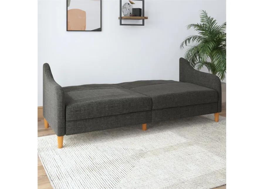 Joan Modern Coil Futon Sofa Bed and Dorm Couch Sleeper