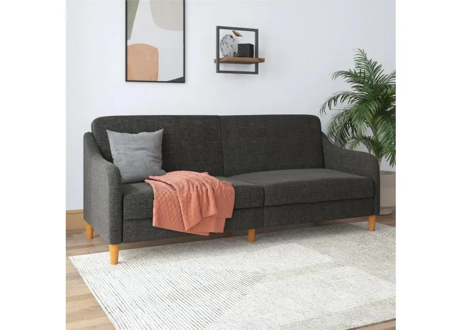 Joan Modern Coil Futon Sofa Bed and Dorm Couch Sleeper